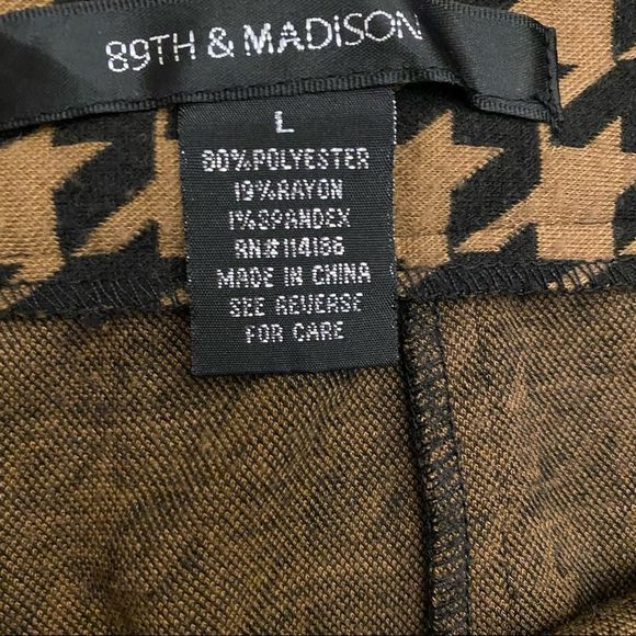 houndstooth skirt•89th & madison straight slight stretch designer jersey - Picture 4 of 5